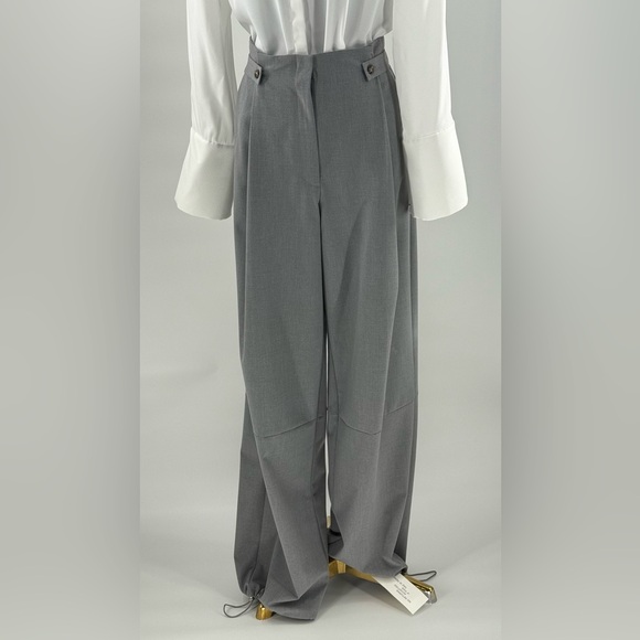 🆕 RAT & BOA 🧿 NWT Simona Pleated Trouser, Adjustable Drawstring, Grey - Sz L - Picture 5 of 16